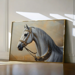 Horses 124 Canvas Art 60 x 40 cm / Black