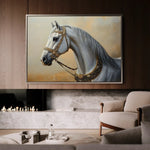 Horses 124 Canvas Art 60 x 40 cm / Black
