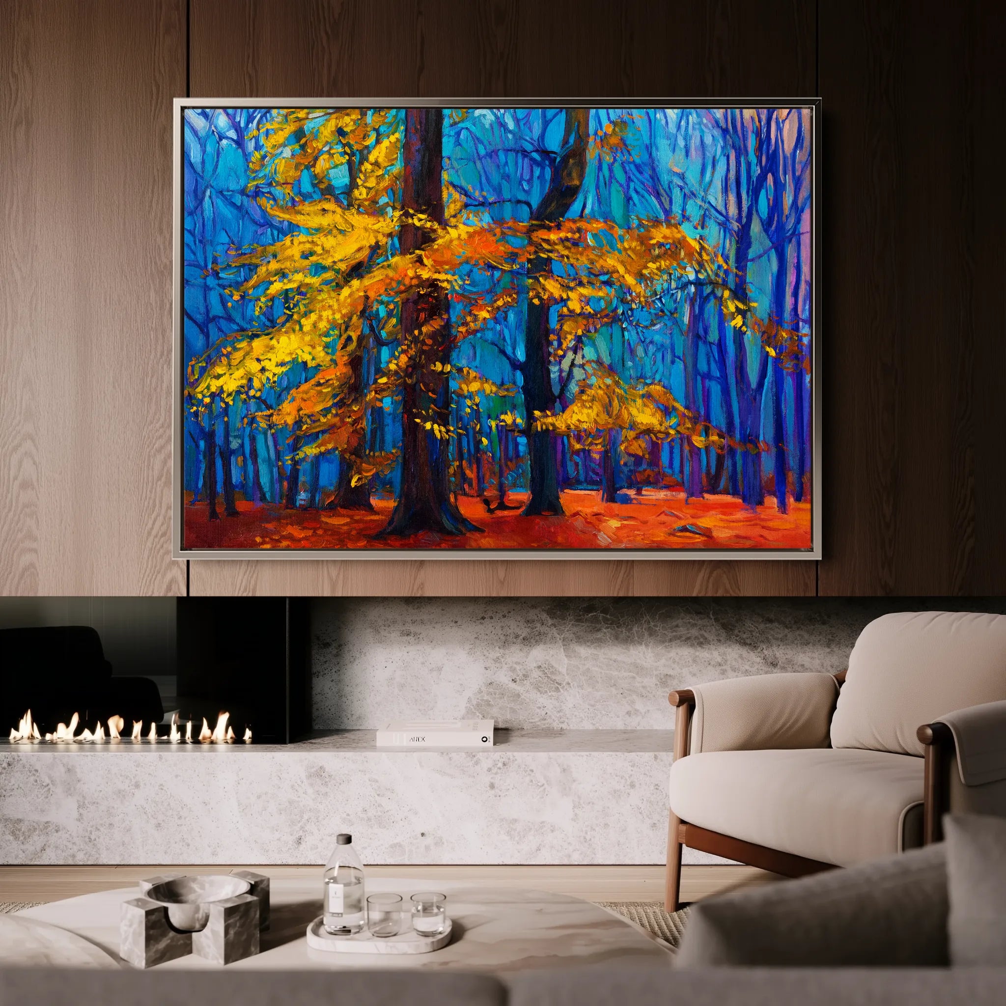 Landscape 124 Canvas Art 18" x 24" / 45 x 60 cm / Black