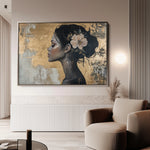 Portrait 124 Canvas Art 18" x 24" / 45 x 60 cm / Black