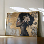 Portrait 124 Canvas Art 18" x 24" / 45 x 60 cm / Black