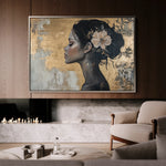Portrait 124 Canvas Art 18" x 24" / 45 x 60 cm / Black