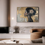 Portrait 124 Canvas Art 18" x 24" / 45 x 60 cm / Black