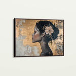 Portrait 124 Canvas Art 18" x 24" / 45 x 60 cm / Black