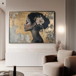 Portrait 124 Canvas Art 60 x 40 cm / Black