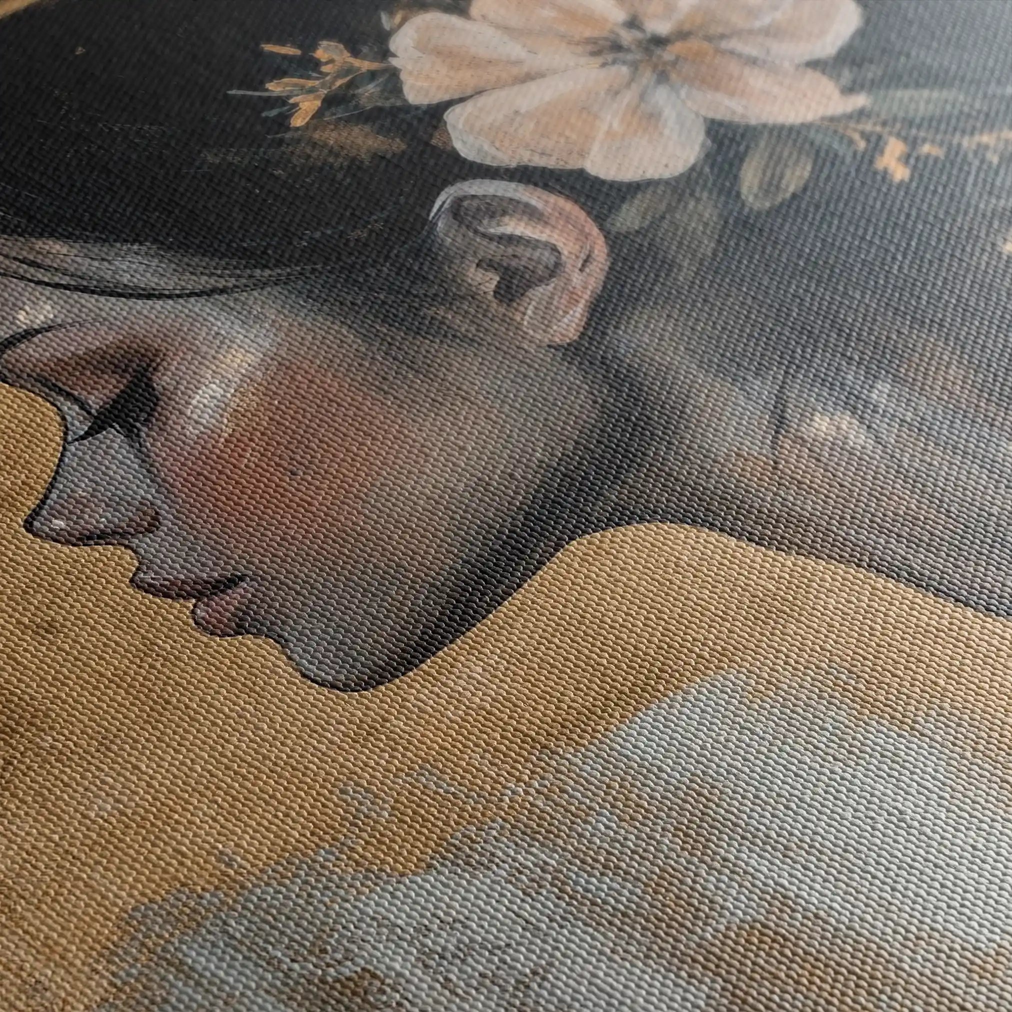 Portrait 124 Canvas Art 60 x 40 cm / Black