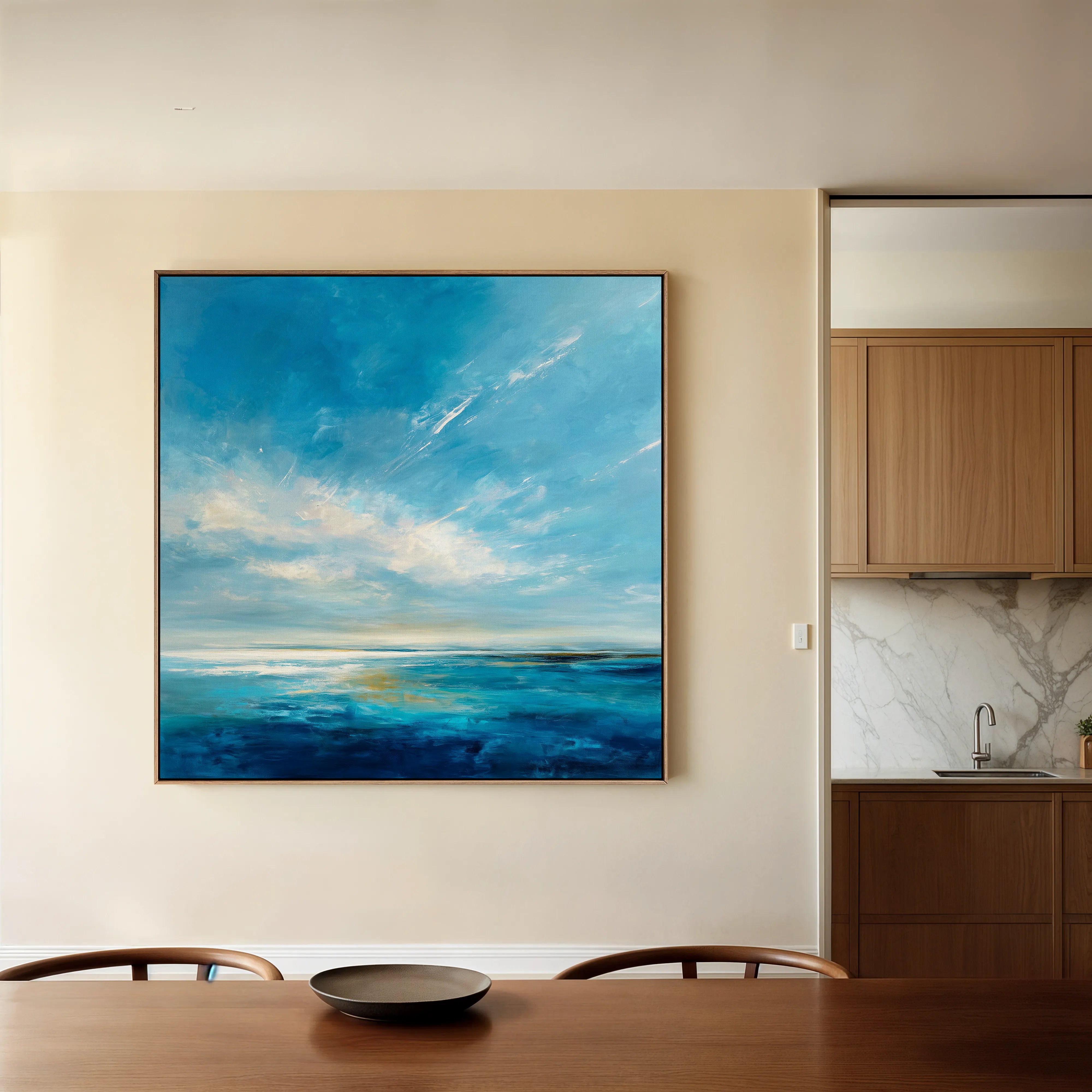 Abstract 1240 Canvas Art 16" x 16" / 40 x 40 cm / Black