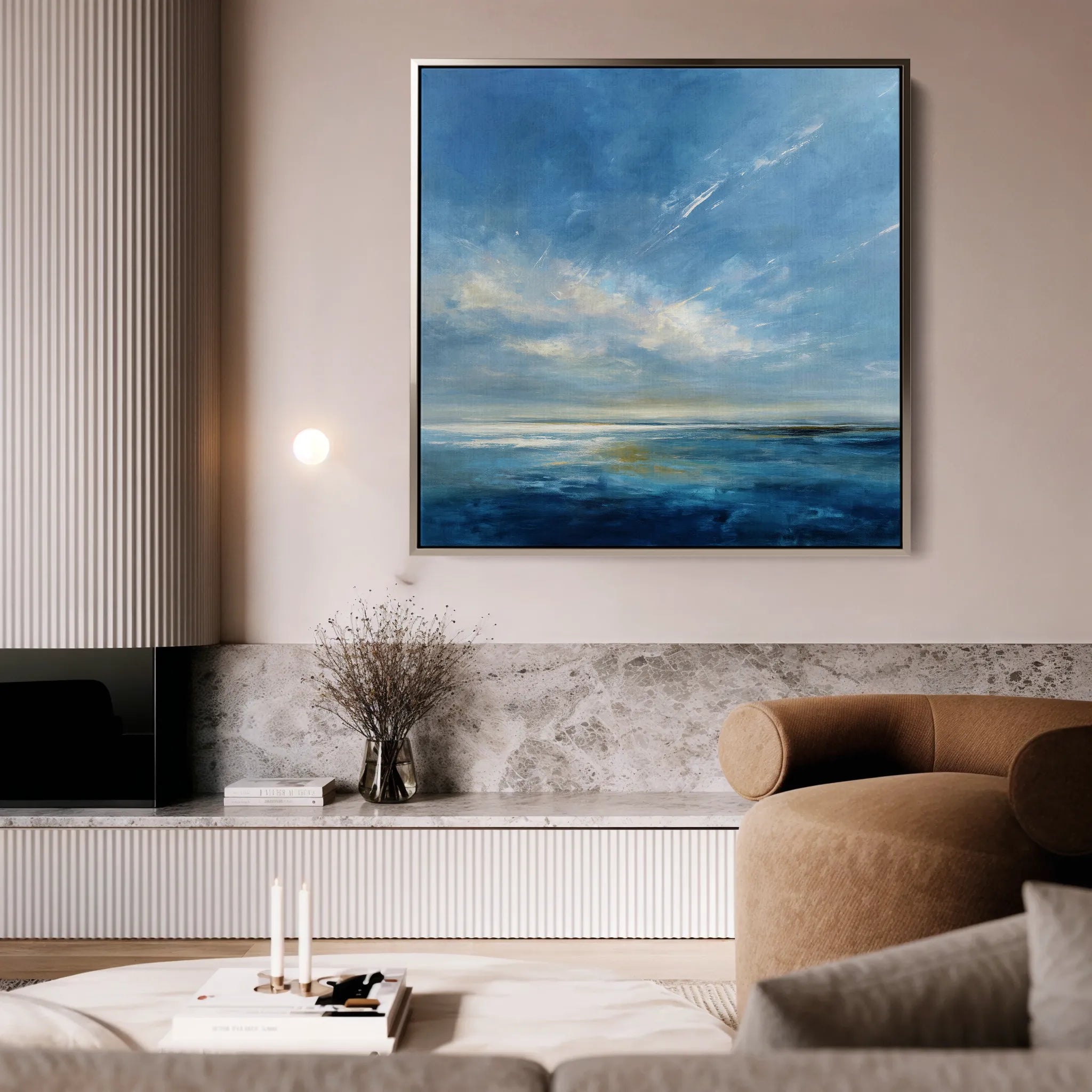 Abstract 1240 Canvas Art 16" x 16" / 40 x 40 cm / Black