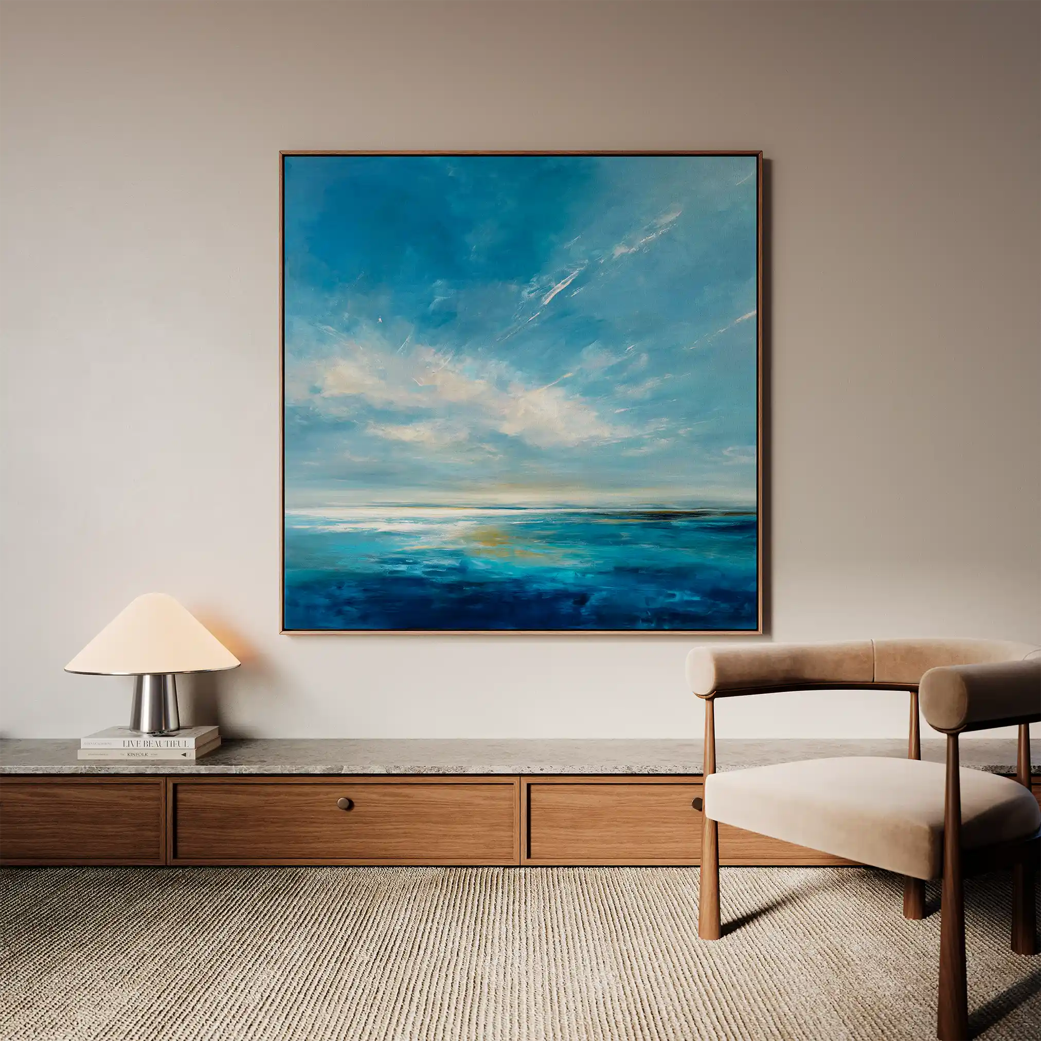 Abstract 1240 Canvas Art 60 x 60 cm / Black