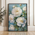 Floral 1240 Canvas Art 18" x 24" / 45 x 60 cm / Black