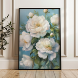 Floral 1240 Canvas Art 18" x 24" / 45 x 60 cm / Black