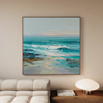Abstract 1241 Canvas Art 16" x 16" / 40 x 40 cm / Black