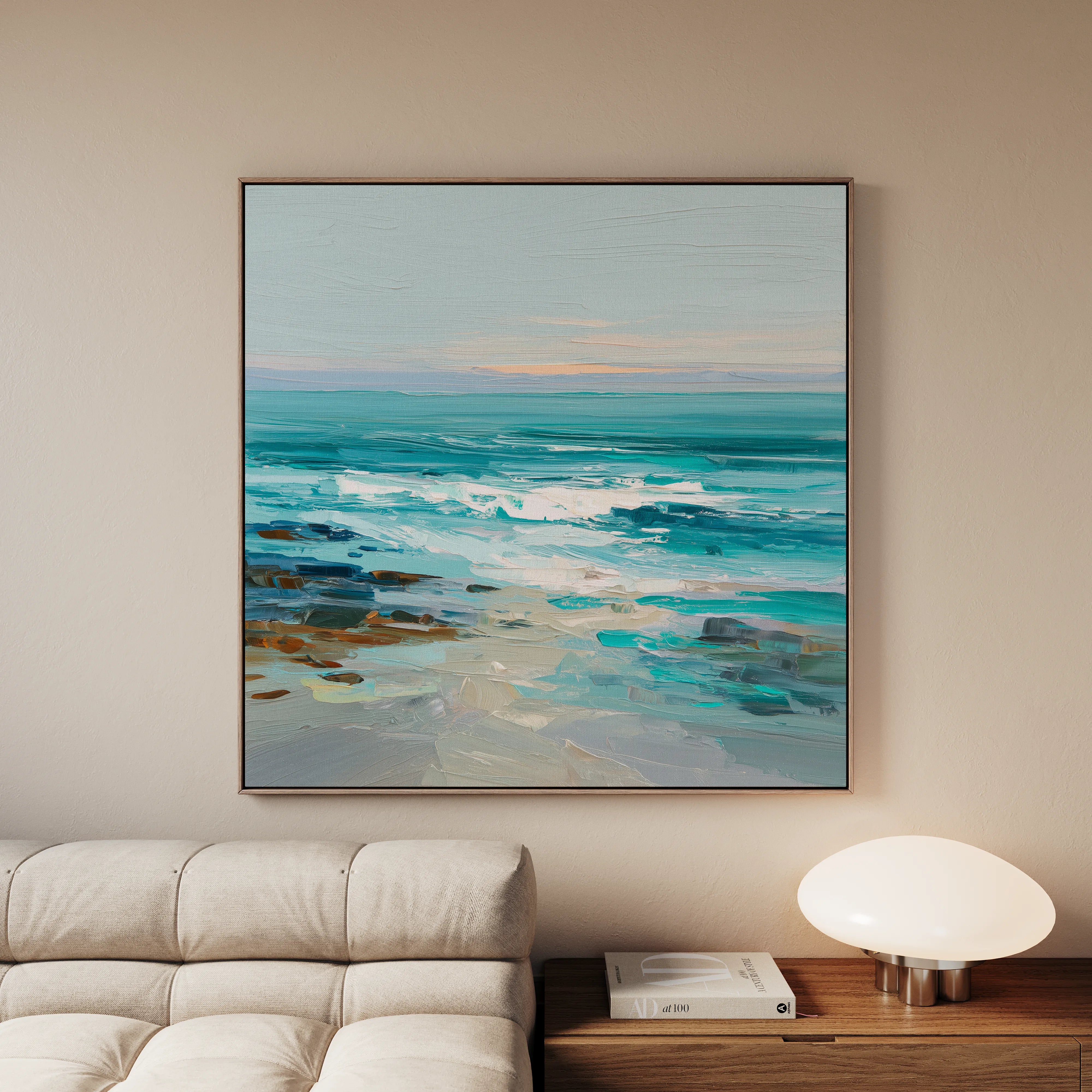 Abstract 1241 Canvas Art 16" x 16" / 40 x 40 cm / Black