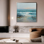 Abstract 1241 Canvas Art 16" x 16" / 40 x 40 cm / Black