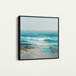 Abstract 1241 Canvas Art 16" x 16" / 40 x 40 cm / Black