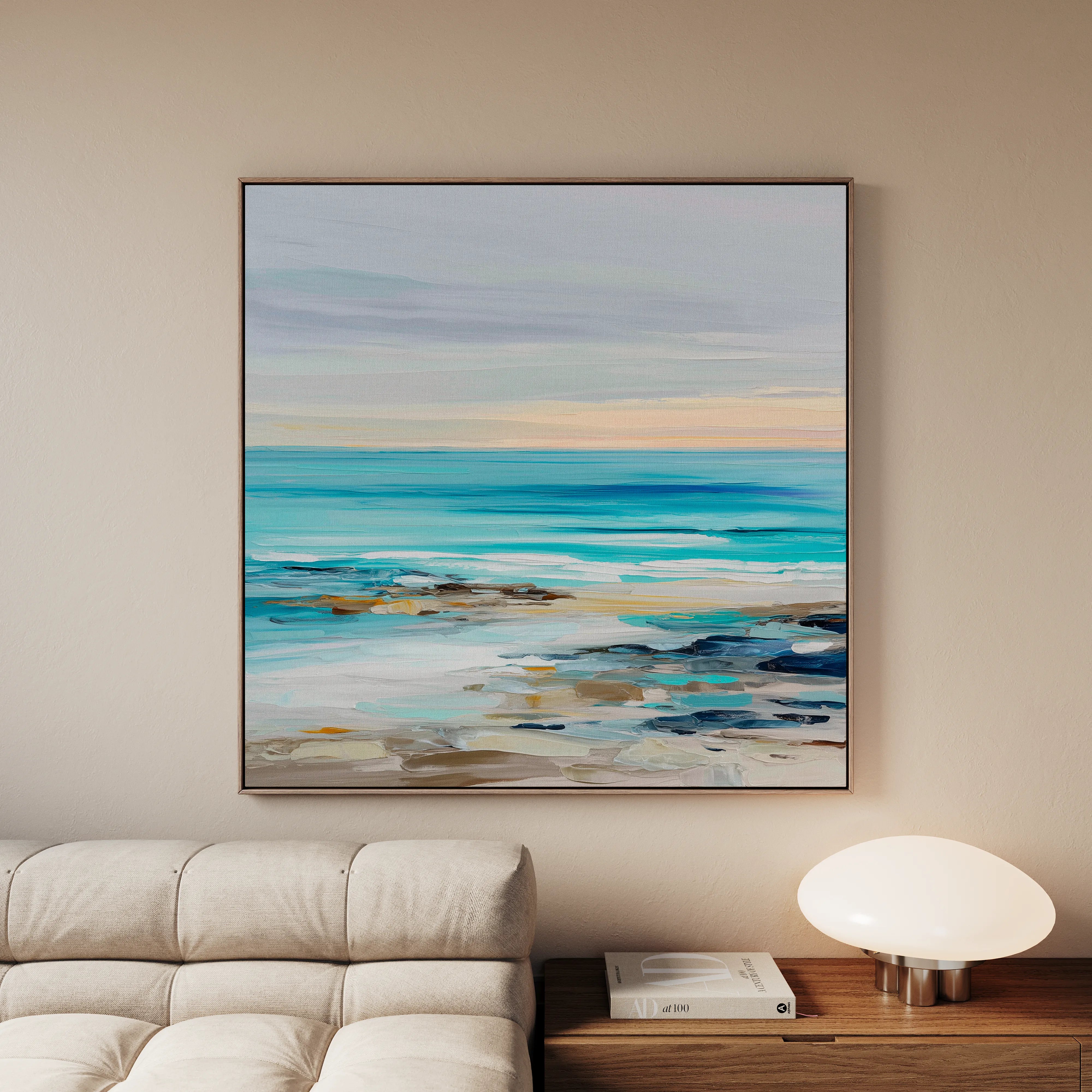 Abstract 1242 Canvas Art 16" x 16" / 40 x 40 cm / Black
