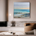 Abstract 1242 Canvas Art 16" x 16" / 40 x 40 cm / Black