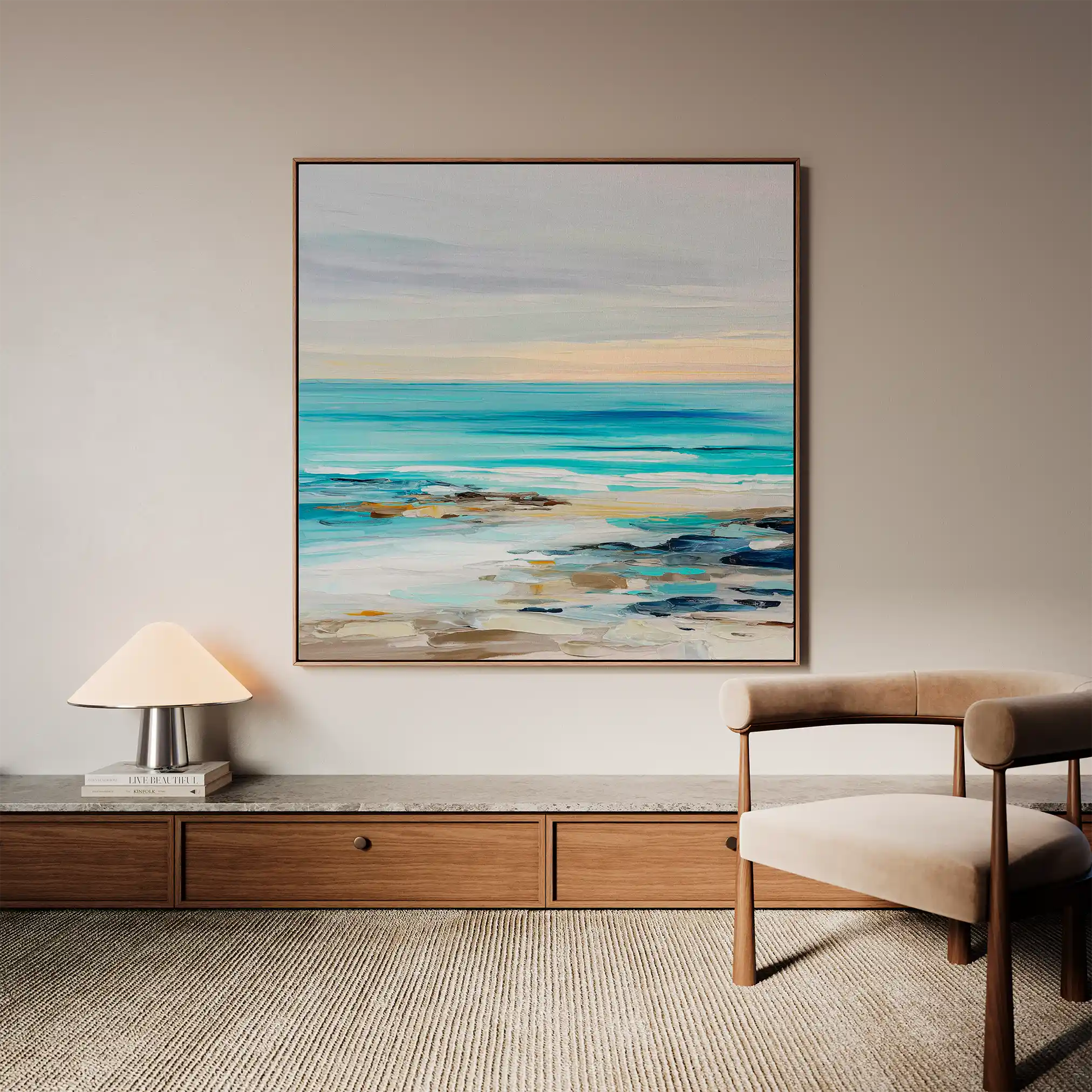 Abstract 1242 Canvas Art 60 x 60 cm / Black
