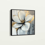 Floral 1242 Canvas Art 16" x 16" / 40 x 40 cm / Black