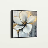 Floral 1242 Canvas Art 16" x 16" / 40 x 40 cm / Black