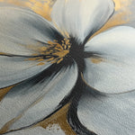 Floral 1242 Canvas Art 16" x 16" / 40 x 40 cm / Black