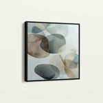 Abstract 1243 Canvas Art 16" x 16" / 40 x 40 cm / Black
