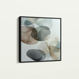 Abstract 1243 Canvas Art 16" x 16" / 40 x 40 cm / Black
