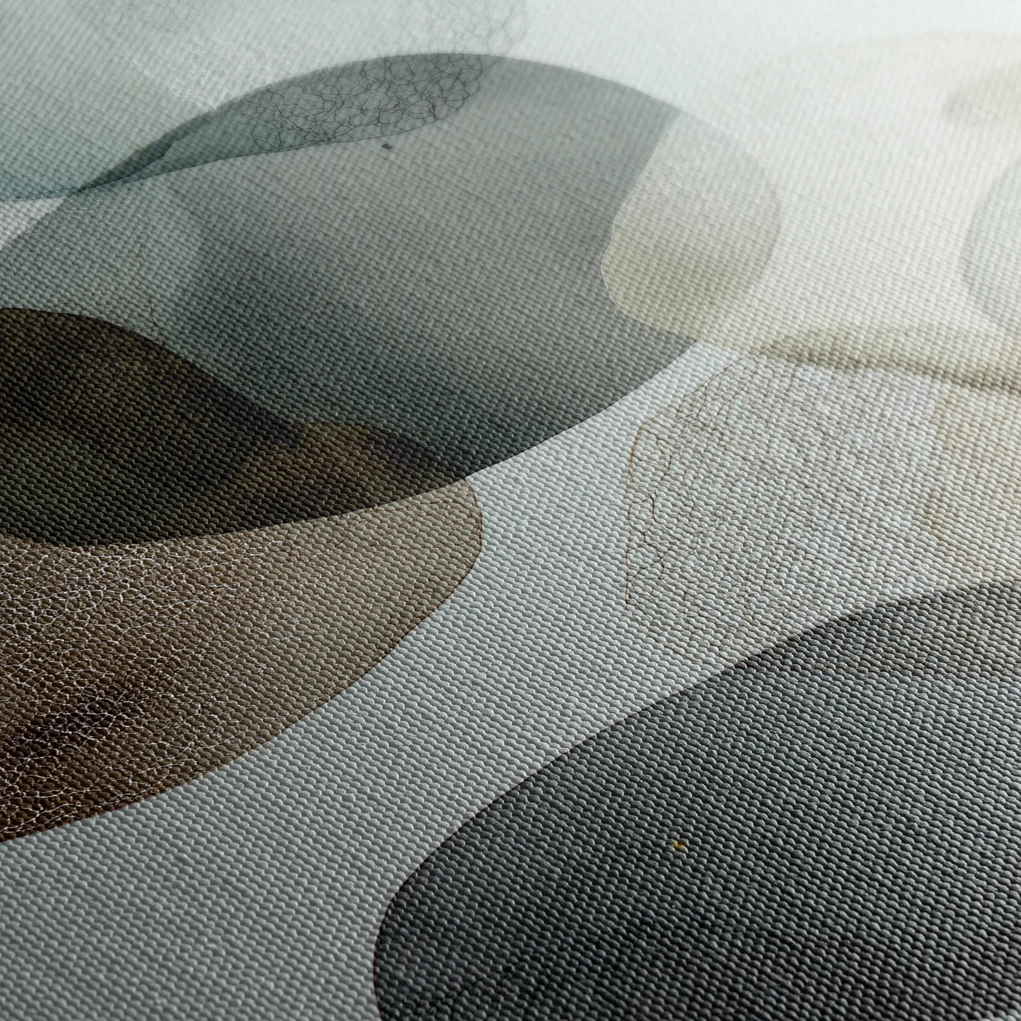 Abstract 1243 Canvas Art 16" x 16" / 40 x 40 cm / Black