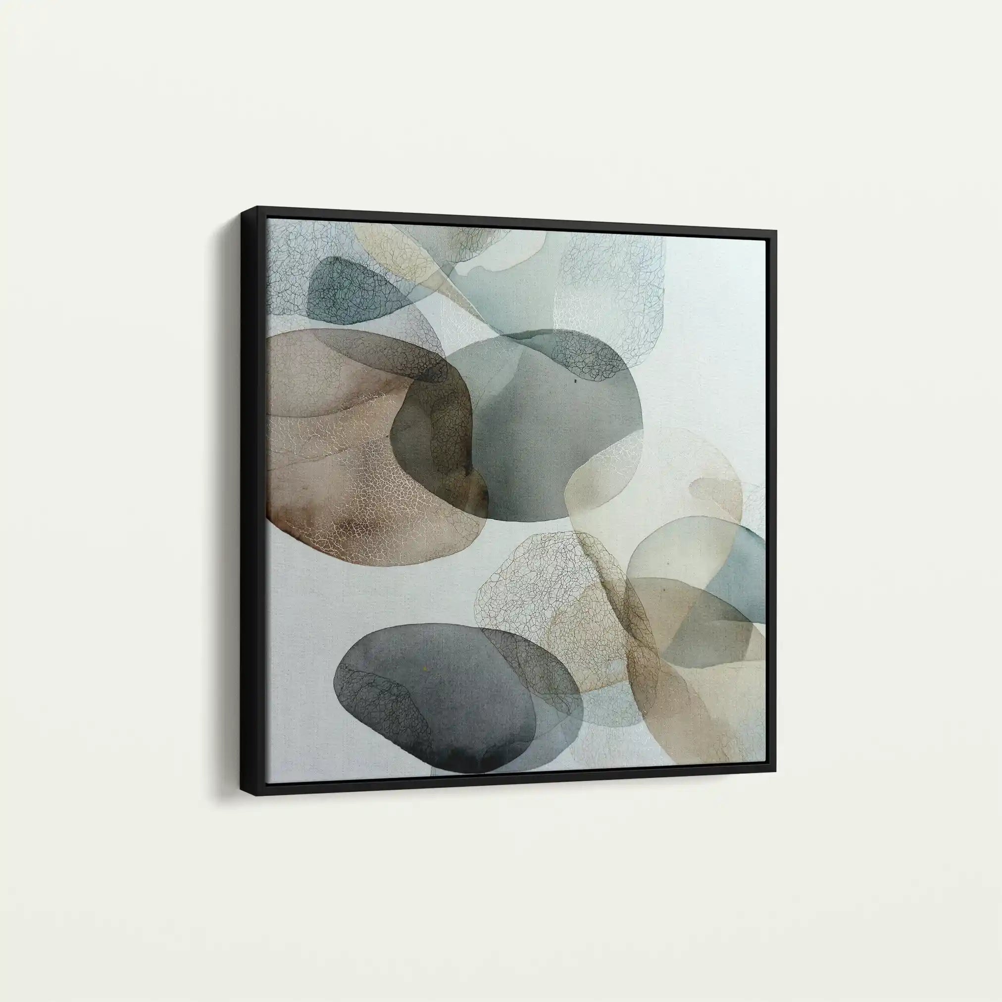 Abstract 1243 Canvas Art 60 x 60 cm / Black