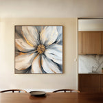 Floral 1243 Canvas Art 16" x 16" / 40 x 40 cm / Black