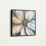 Floral 1243 Canvas Art 16" x 16" / 40 x 40 cm / Black