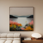 Abstract 1244 Canvas Art 60 x 60 cm / Black