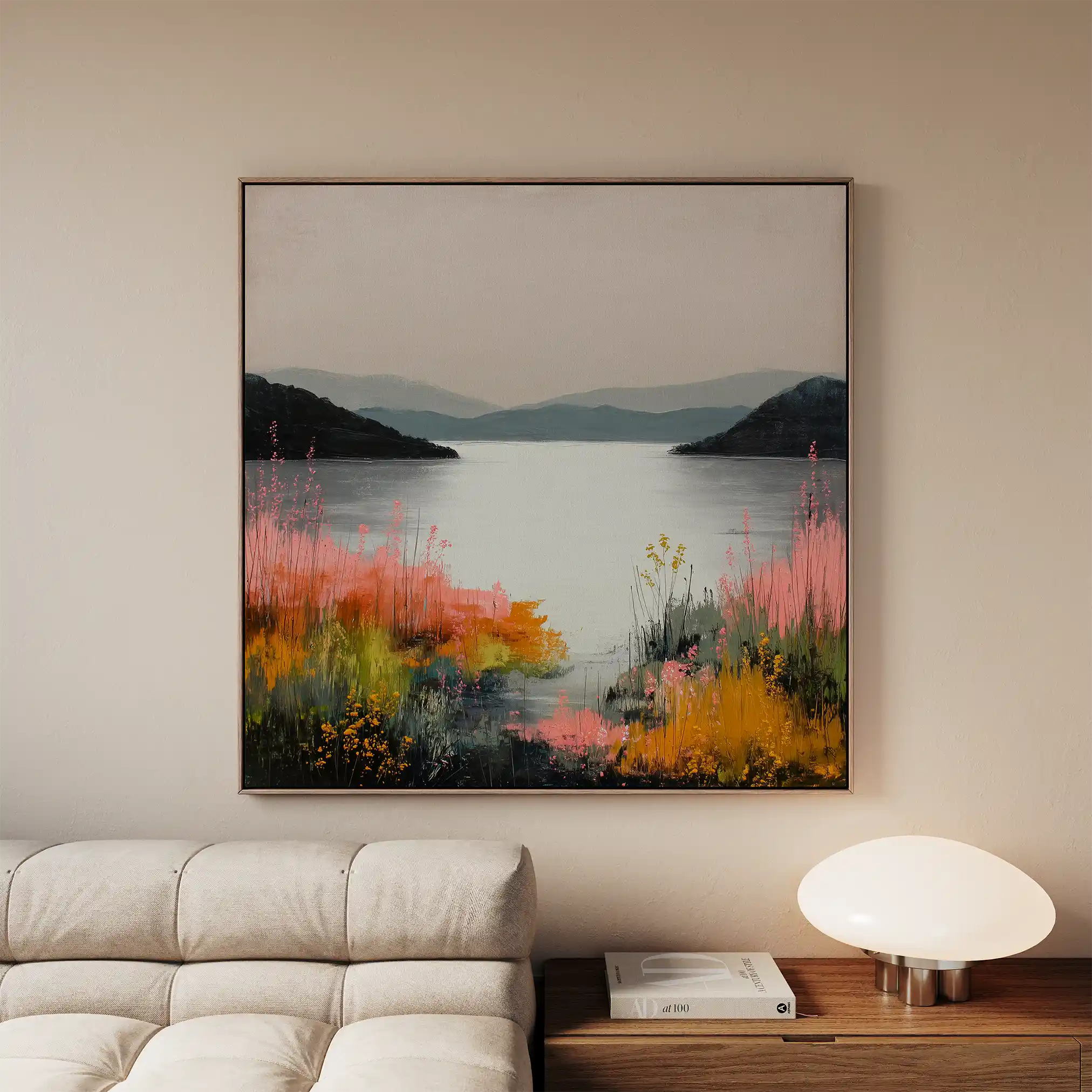 Abstract 1244 Canvas Art 60 x 60 cm / Black