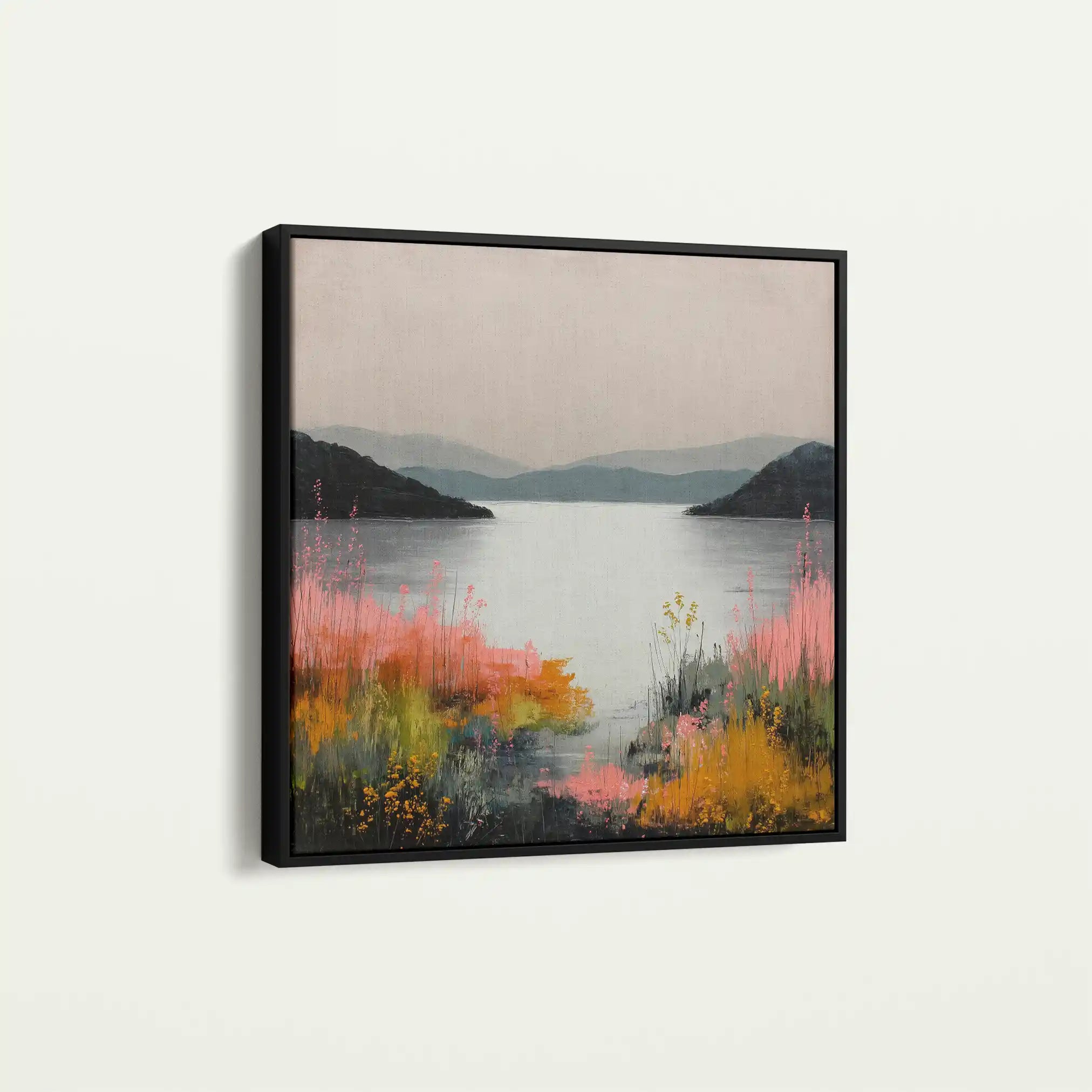 Abstract 1244 Canvas Art 60 x 60 cm / Black