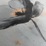 Floral 1244 Canvas Art 16" x 16" / 40 x 40 cm / Black