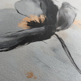 Floral 1244 Canvas Art 16" x 16" / 40 x 40 cm / Black