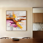 Abstract 1245 Canvas Art 16" x 16" / 40 x 40 cm / Black
