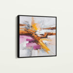 Abstract 1245 Canvas Art 16" x 16" / 40 x 40 cm / Black