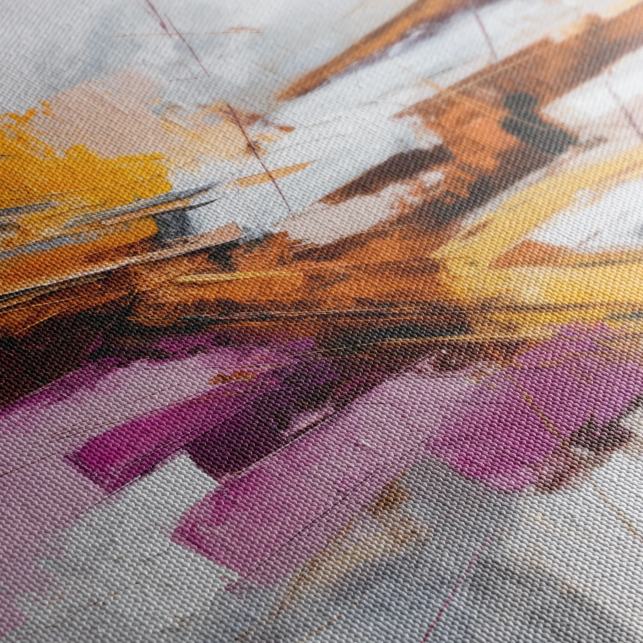 Abstract 1245 Canvas Art 16" x 16" / 40 x 40 cm / Black