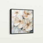 Floral 1245 Canvas Art 16" x 16" / 40 x 40 cm / Black