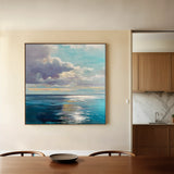 Abstract 1246 Canvas Art 16" x 16" / 40 x 40 cm / Black