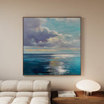 Abstract 1246 Canvas Art 16" x 16" / 40 x 40 cm / Black