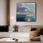 Abstract 1246 Canvas Art 16" x 16" / 40 x 40 cm / Black