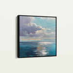 Abstract 1246 Canvas Art 16" x 16" / 40 x 40 cm / Black
