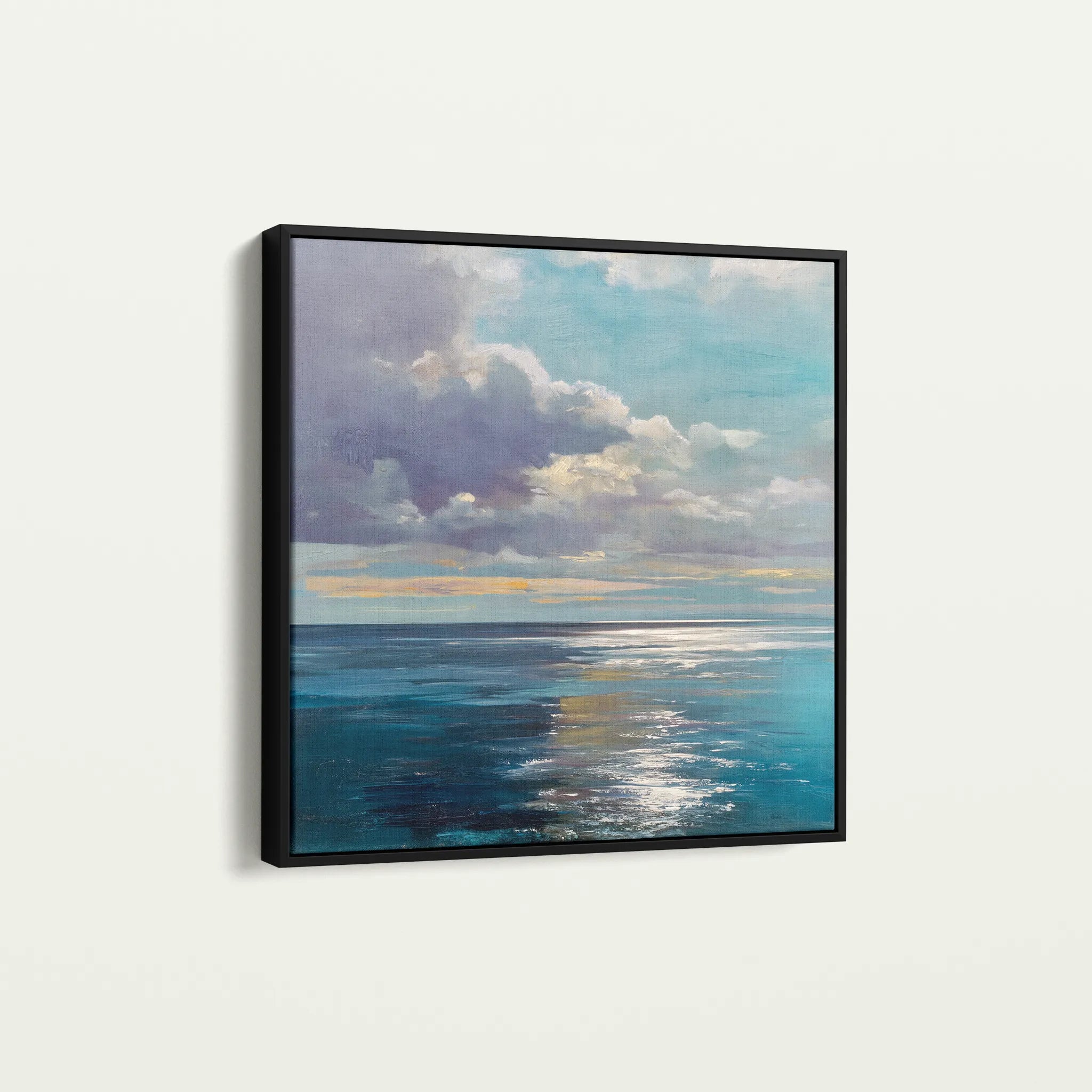 Abstract 1246 Canvas Art 16" x 16" / 40 x 40 cm / Black