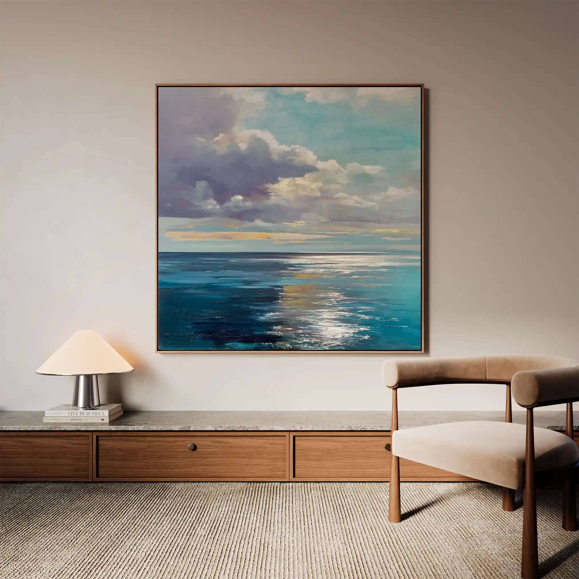 Abstract 1246 Canvas Art 60 x 60 cm / Black