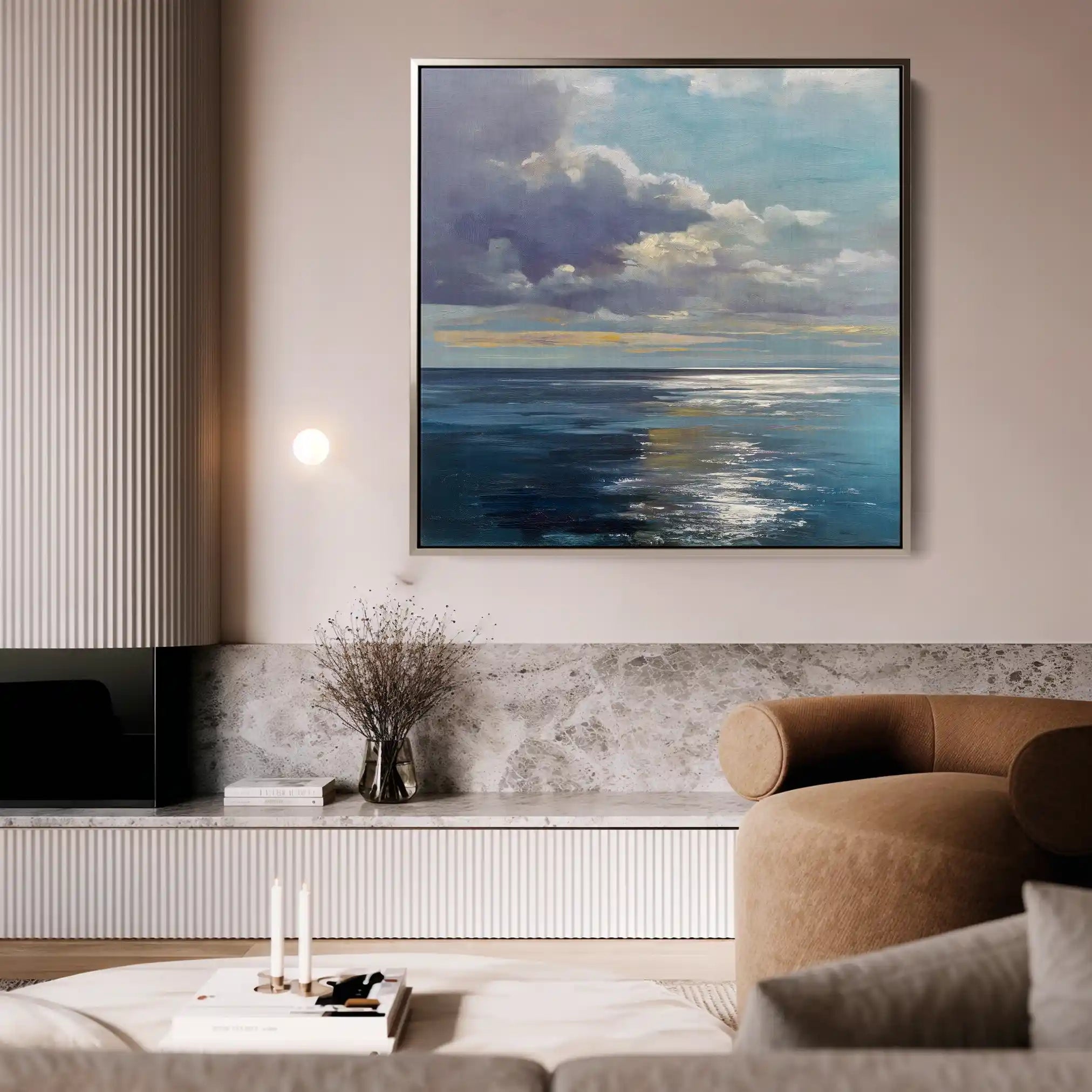 Abstract 1246 Canvas Art 60 x 60 cm / Black