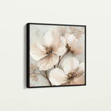 Floral 1246 Canvas Art 16" x 16" / 40 x 40 cm / Black