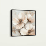 Floral 1246 Canvas Art 60 x 60 cm / Black