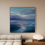 Abstract 1247 Canvas Art 16" x 16" / 40 x 40 cm / Black